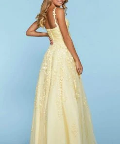 Sherri Hill - 53344 Applique Sweetheart Chiffon A-Line Dress