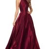 Sherri Hill - 53350 High Neckline Shimmer Satin A-Line Dress 1 Sherri Hill - 53350 High Neckline Shimmer Satin A-Line Dress