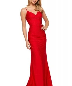 Sherri Hill - 53355 Rhinestone Studded Jersey Mermaid Dress 12 Sherri Hill - 53355 Rhinestone Studded Jersey Mermaid Dress