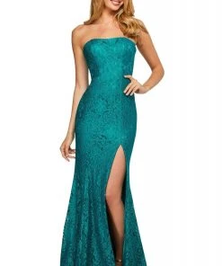 Sherri Hill - 53358 Allover Lace Fitted Sexy Back Dress