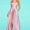 Sherri Hill - 53368 Sleeveless V-Neck Satin A-Line Dress