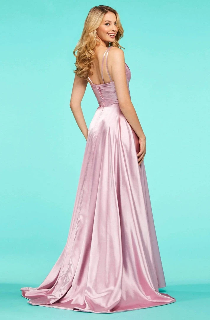 Sherri Hill - 53368 Sleeveless V-Neck Satin A-Line Dress 4 Sherri Hill - 53368 Sleeveless V-Neck Satin A-Line Dress
