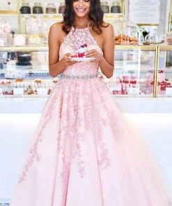 Sherri Hill - 53371 Embroidered Halter Tulle A-Line Dress 17 Sherri Hill - 53371 Embroidered Halter Tulle A-Line Dress