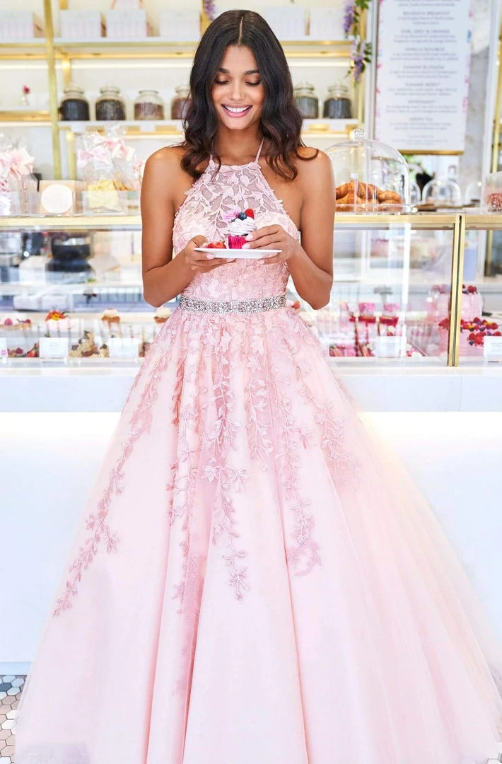 Sherri Hill - 53371 Embroidered Halter Tulle A-Line Dress 7 Sherri Hill - 53371 Embroidered Halter Tulle A-Line Dress