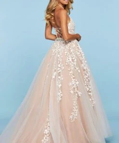 Sherri Hill - 53371 Embroidered Halter Tulle A-Line Dress 21 Sherri Hill - 53371 Embroidered Halter Tulle A-Line Dress