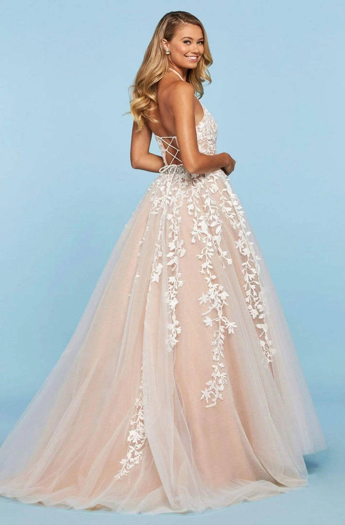 Sherri Hill - 53371 Embroidered Halter Tulle A-Line Dress 11 Sherri Hill - 53371 Embroidered Halter Tulle A-Line Dress