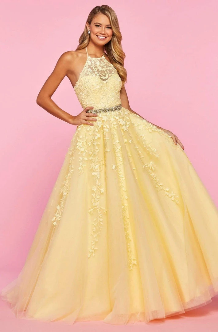 Sherri Hill - 53371 Embroidered Halter Tulle A-Line Dress 5 Sherri Hill - 53371 Embroidered Halter Tulle A-Line Dress