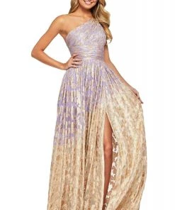 Sherri Hill - 53376 Beaded Single Shoulder A-Lines Dress