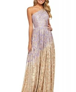 Sherri Hill - 53376 Beaded Single Shoulder A-Lines Dress