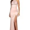 Sherri Hill - 53394 Strappy Stretch Satin Long Dress With Slit 1 Sherri Hill - 53394 Strappy Stretch Satin Long Dress With Slit