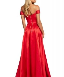 Sherri Hill - 53399 Embellished Off-Shoulder Mikado A-Line Dress