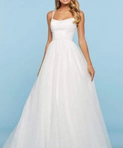 Sherri Hill - 53406 Glitter Scoop A-Line Evening Dress