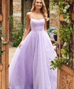 Sherri Hill - 53406 Glitter Scoop A-Line Evening Dress