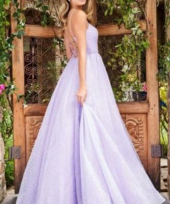 Sherri Hill - 53406 Glitter Scoop A-Line Evening Dress