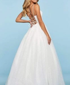 Sherri Hill - 53406 Glitter Scoop A-Line Evening Dress