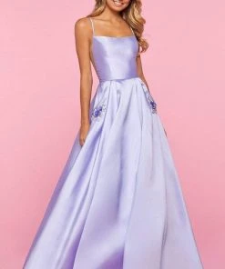 Sherri Hill - 53407 Satin Scoop Pleated Evening Dress 9 Sherri Hill - 53407 Satin Scoop Pleated Evening Dress