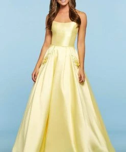 Sherri Hill - 53407 Satin Scoop Pleated Evening Dress 11 Sherri Hill - 53407 Satin Scoop Pleated Evening Dress