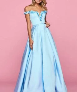 Sherri Hill - 53408 Beaded Off-Shoulder Pleated Dress