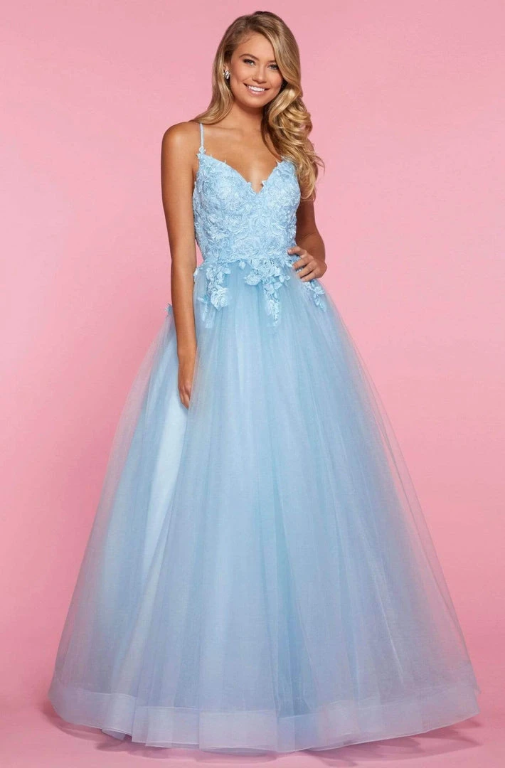 Sherri Hill - 53411 V-Neck Lace A-Line Dress 3 Sherri Hill - 53411 V-Neck Lace A-Line Dress