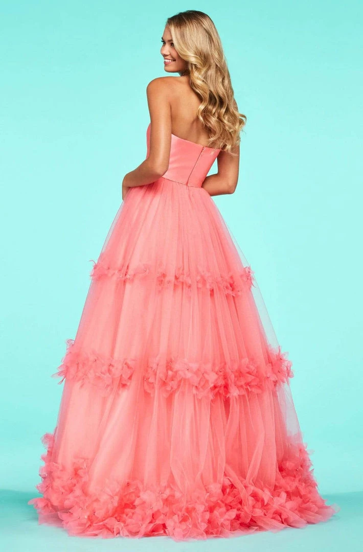 Sherri Hill - 53420 Strapless Floral Applique Ballgown 4 Sherri Hill - 53420 Strapless Floral Applique Ballgown