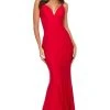 Sherri Hill - 53434 V-Neck Jersey Mermaid Evening Dress