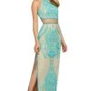 Sherri Hill - 53436 Two Piece High Neckline Applique Dress