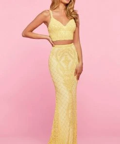 Sherri Hill - 53437 Two Piece Applique Sheath Dress 13 Sherri Hill - 53437 Two Piece Applique Sheath Dress
