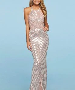 Sherri Hill - 53455 Bedazzled Halter Neck Trumpet Dress 10 Sherri Hill - 53455 Bedazzled Halter Neck Trumpet Dress