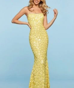 Sherri Hill - 53456 Scale Sequin Long Beaded Dress