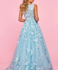 Sherri Hill - 53465 Bateau Long A-Line Dress 6 Sherri Hill - 53465 Bateau Long A-Line Dress