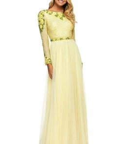 Sherri Hill - 53485 Bateau A-Line Beaded Dress