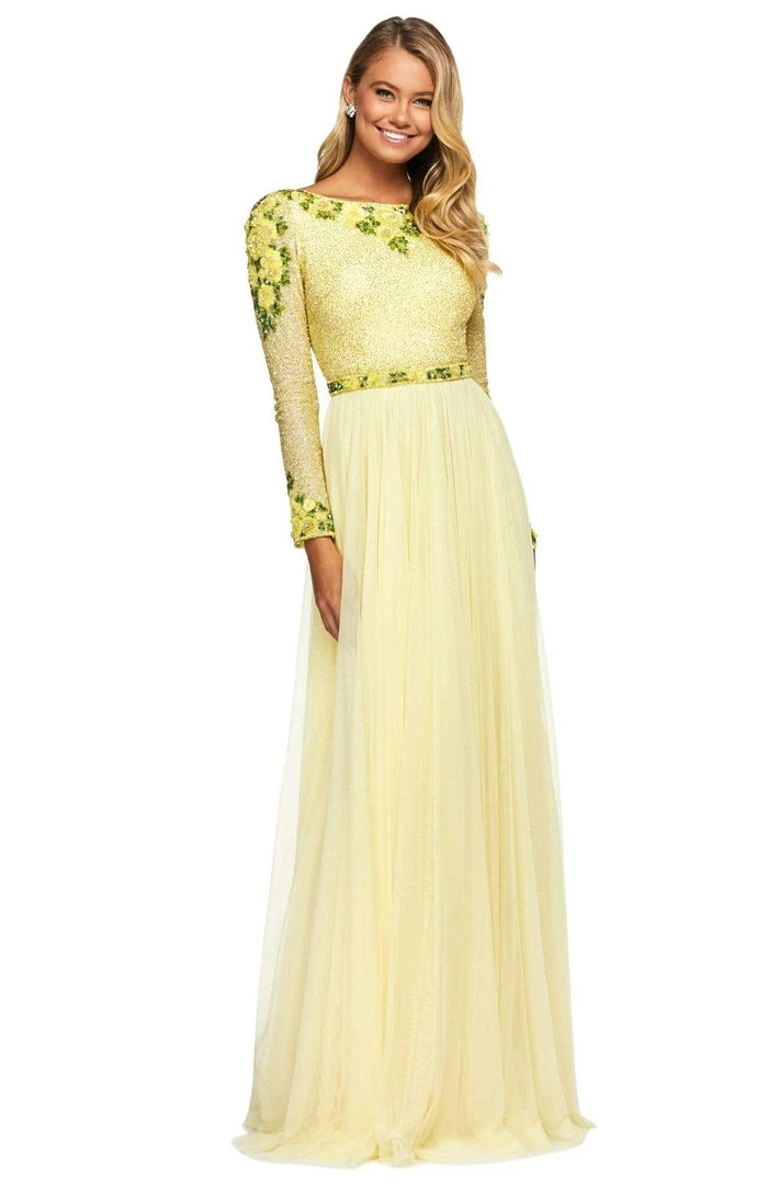 Sherri Hill - 53485 Bateau A-Line Beaded Dress 3 Sherri Hill - 53485 Bateau A-Line Beaded Dress