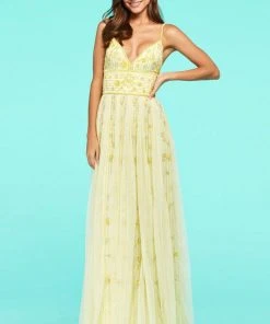 Sherri Hill - 53487 V-Neck Beaded A-Line Dress