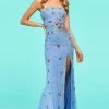Sherri Hill - 53488 Beaded Strapless Evening Dress With Slit 1 Sherri Hill - 53488 Beaded Strapless Evening Dress With Slit