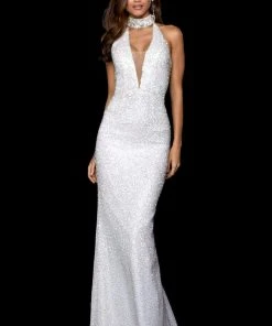 Sherri Hill - 53495 V-Neck Beaded Sheath Dress 11 Sherri Hill - 53495 V-Neck Beaded Sheath Dress