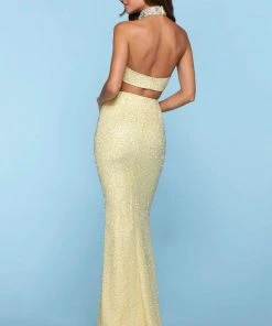 Sherri Hill - 53495 V-Neck Beaded Sheath Dress 10 Sherri Hill - 53495 V-Neck Beaded Sheath Dress