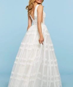 Sherri Hill - 53505 V-Neck Lace A-Line Dress