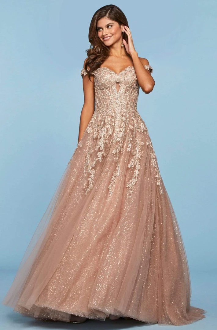 Sherri Hill - 53509 Off-The-Shoulder Glitter Tulle Dress 5 Sherri Hill - 53509 Off-The-Shoulder Glitter Tulle Dress