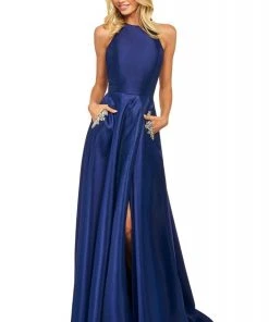 Sherri Hill - 53529 Satin Crystal Beaded A Line Dress