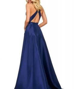Sherri Hill - 53529 Satin Crystal Beaded A Line Dress