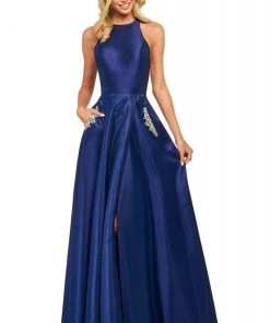 Sherri Hill - 53529 Satin Crystal Beaded A Line Dress