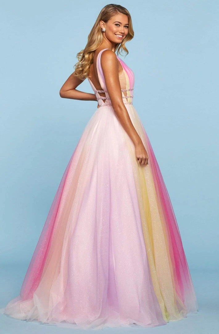 Sherri Hill - 53535 V-Neck A-Line Ombre Dress 4 Sherri Hill - 53535 V-Neck A-Line Ombre Dress