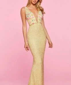 Sherri Hill - 53550 Fitted Beaded Sheath Dress