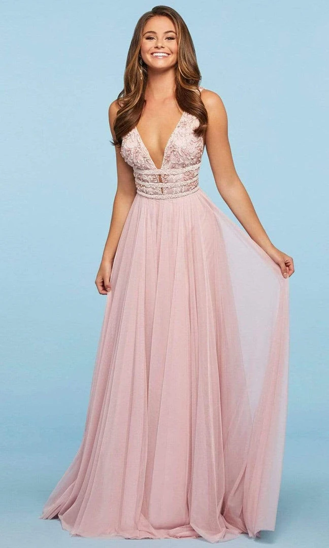 Sherri Hill - 53551 Mesh Long Beaded Dress 3 Sherri Hill - 53551 Mesh Long Beaded Dress