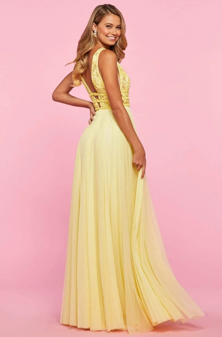 Sherri Hill - 53551 Mesh Long Beaded Dress 6 Sherri Hill - 53551 Mesh Long Beaded Dress