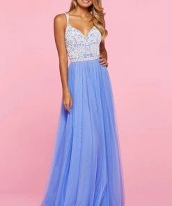 Sherri Hill - 53556 Beaded Bodice Chiffon A-Line Dress