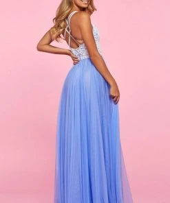 Sherri Hill - 53556 Beaded Bodice Chiffon A-Line Dress