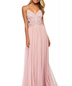 Sherri Hill - 53557 Butterfly Beaded A-Line Dress