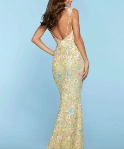 Sherri Hill - 53558 Beaded V-Neck Long Dress