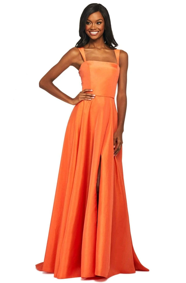 Sherri Hill - 53561 Taffeta Long Evening Dress With Slit 5 Sherri Hill - 53561 Taffeta Long Evening Dress With Slit